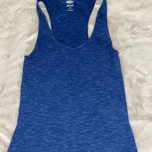 blue heathered tank
